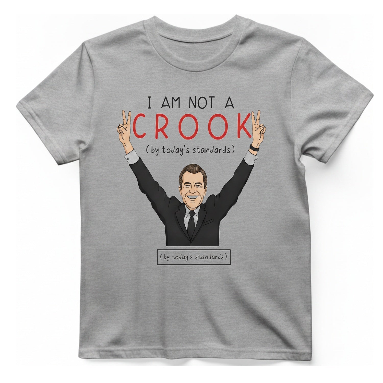 Not A Crook T-Shirt - Sport Grey front
