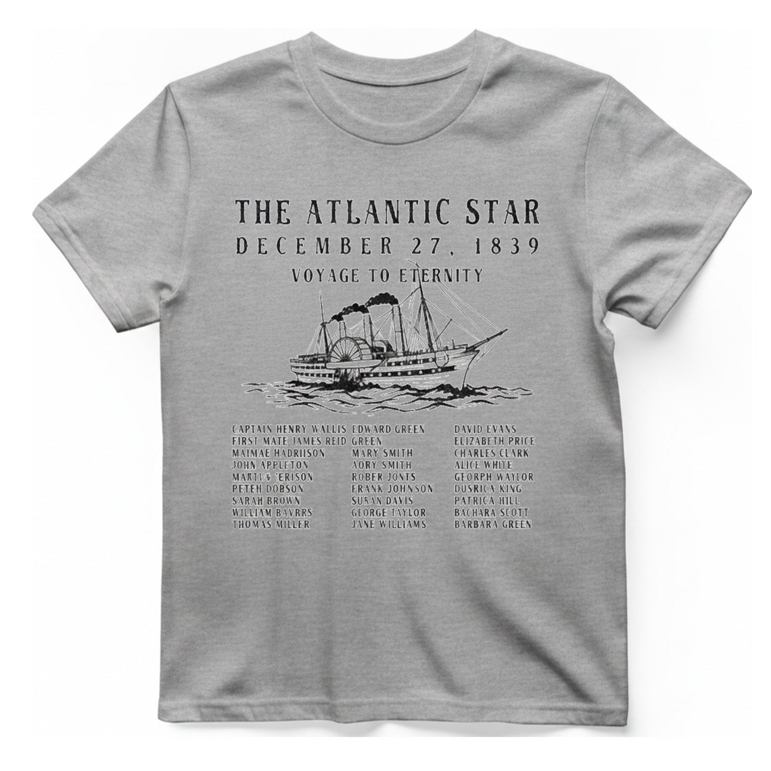 The Atlantic Star T-Shirt - Sport Grey front