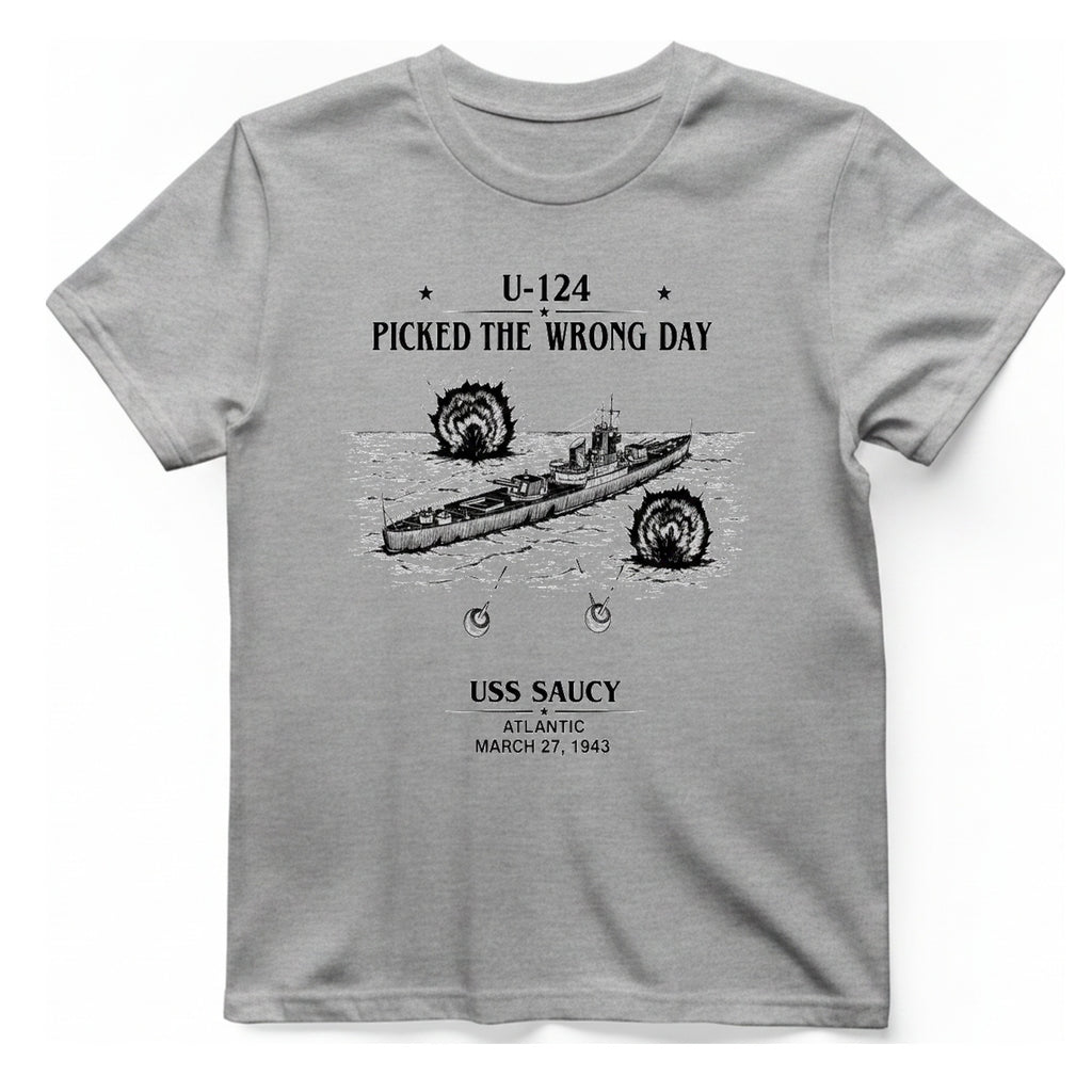 U Picked The Wrong Day T-Shirt - Sport Grey front