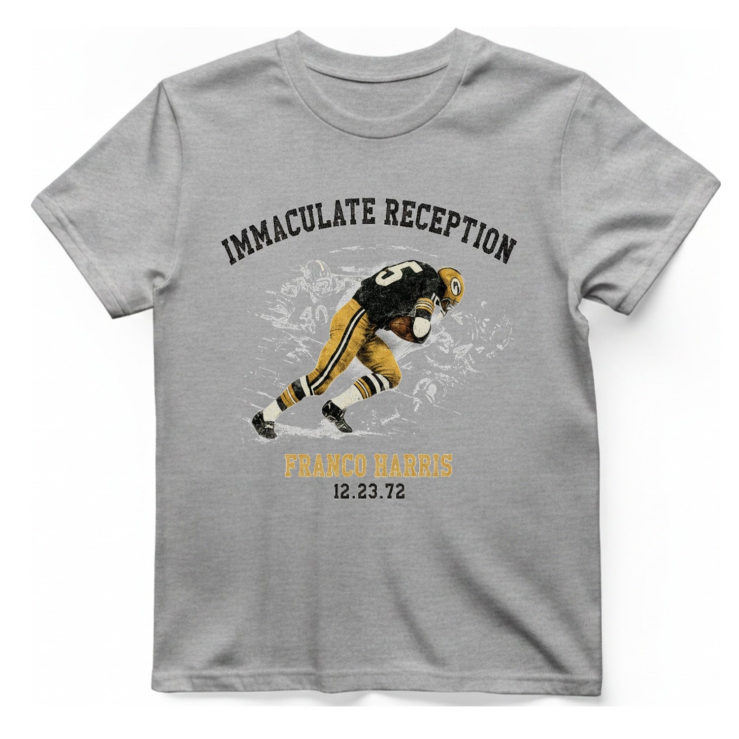 Immaculate Reception Franco Harris T-Shirt - Sport Grey front