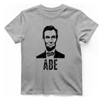 Abe Lincoln Portrait T-Shirt - Sport Grey front