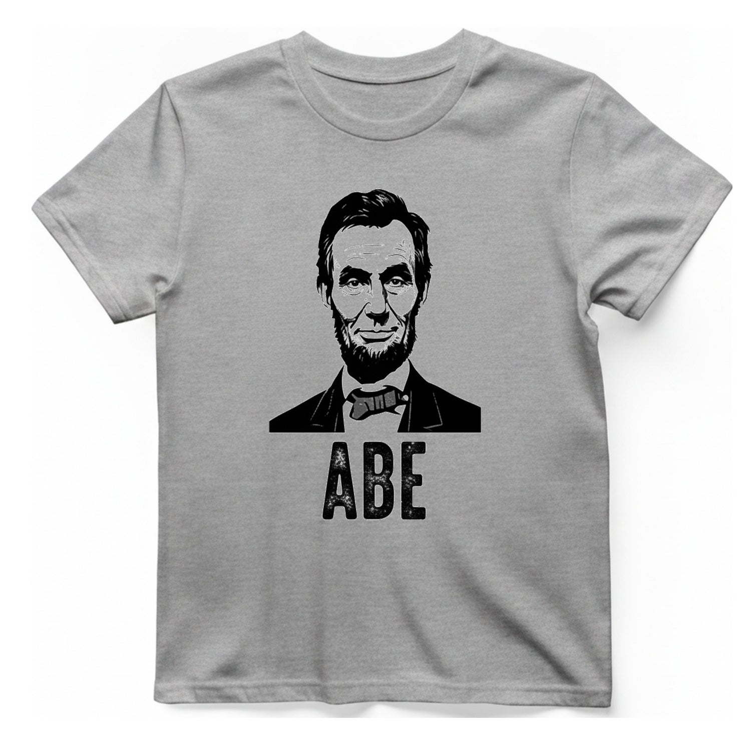 Abe Lincoln Portrait T-Shirt - Sport Grey front