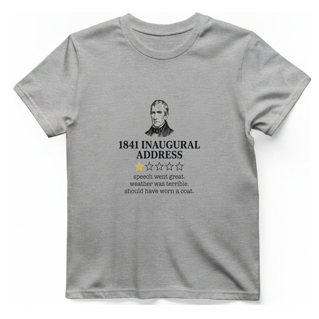 Inaugural Address Review T-Shirt - Sport Grey front