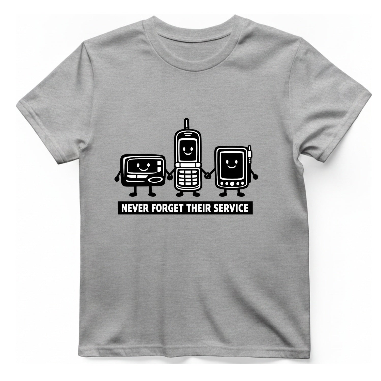 Never Forget Their Service Obsolete T-Shirt - Sport Grey front