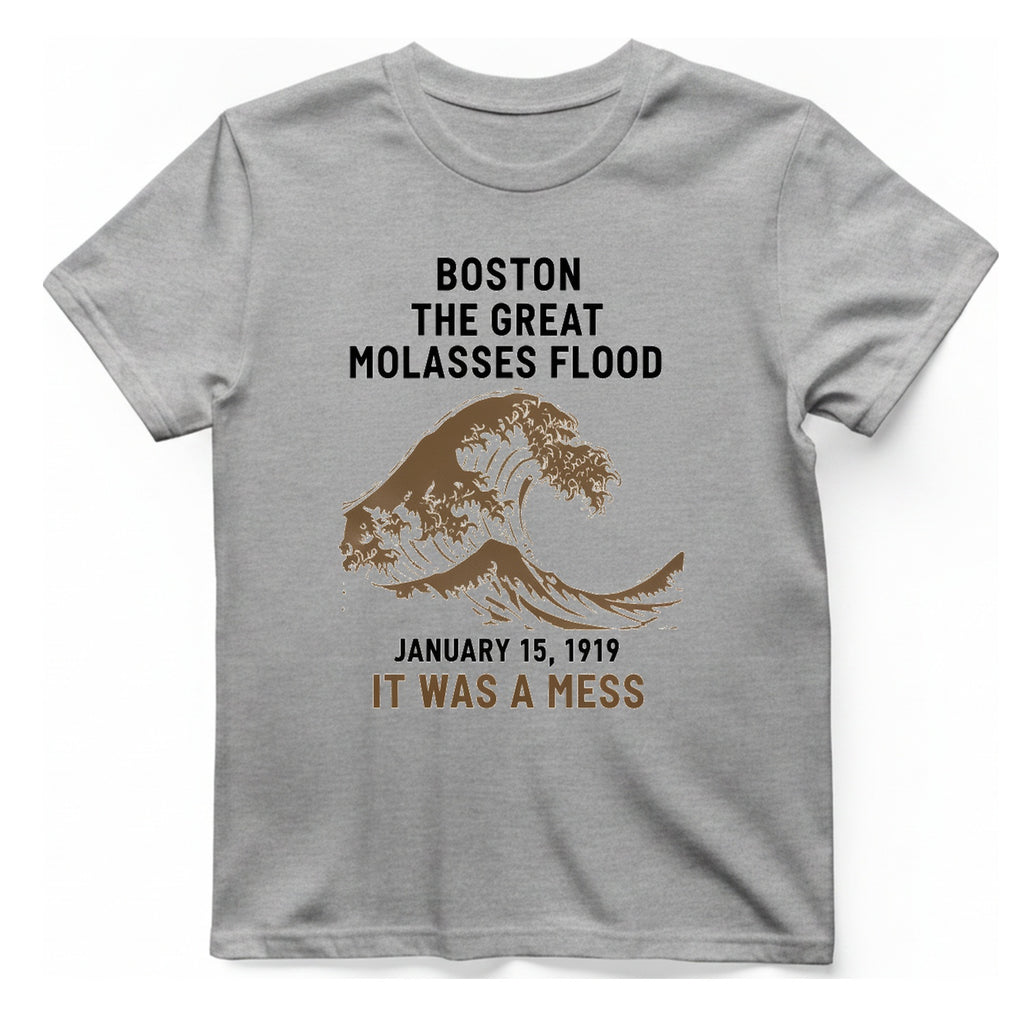 Boston The Great Molasses Flood T-Shirt - Sport Grey front
