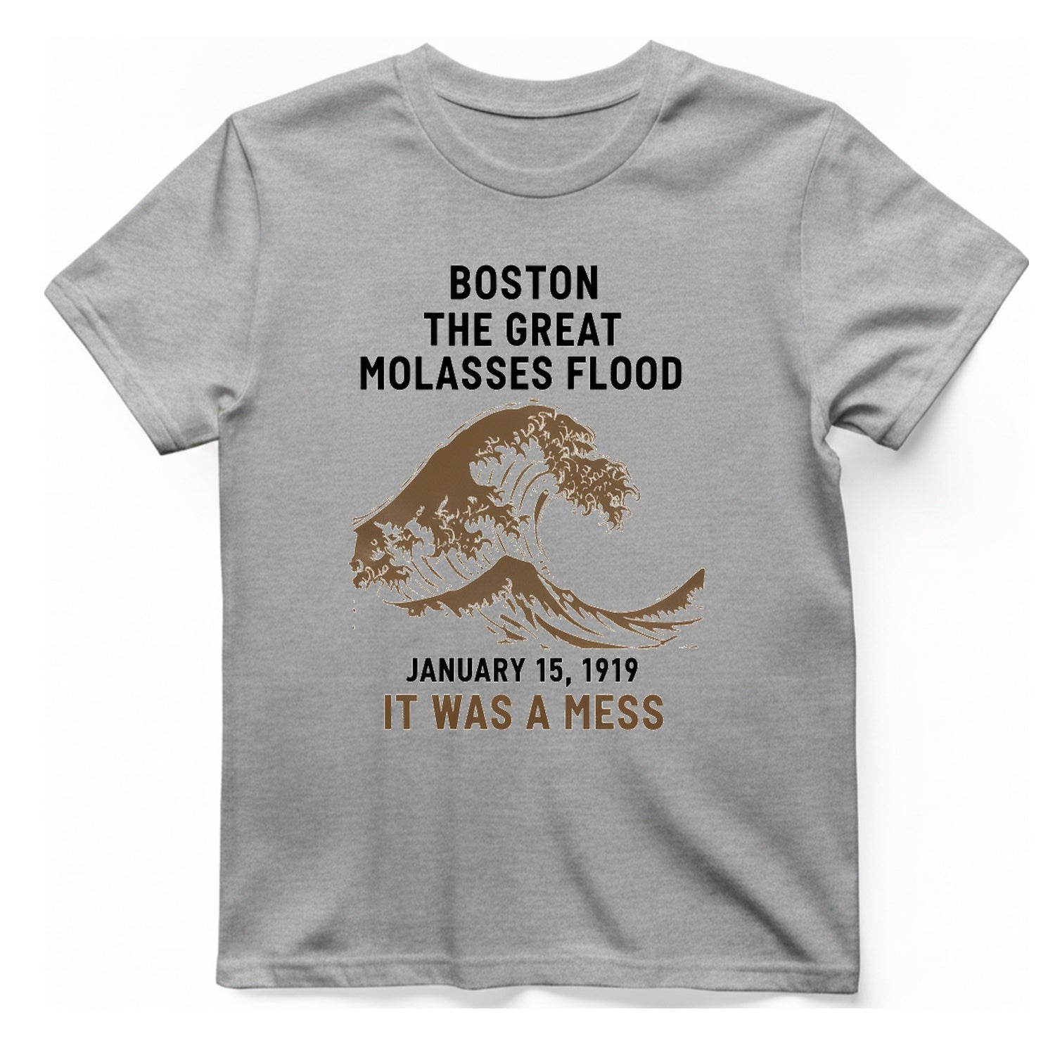 Boston The Great Molasses Flood T-Shirt - Sport Grey front