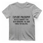 Explore Philosophy T-Shirt - Sport Grey front