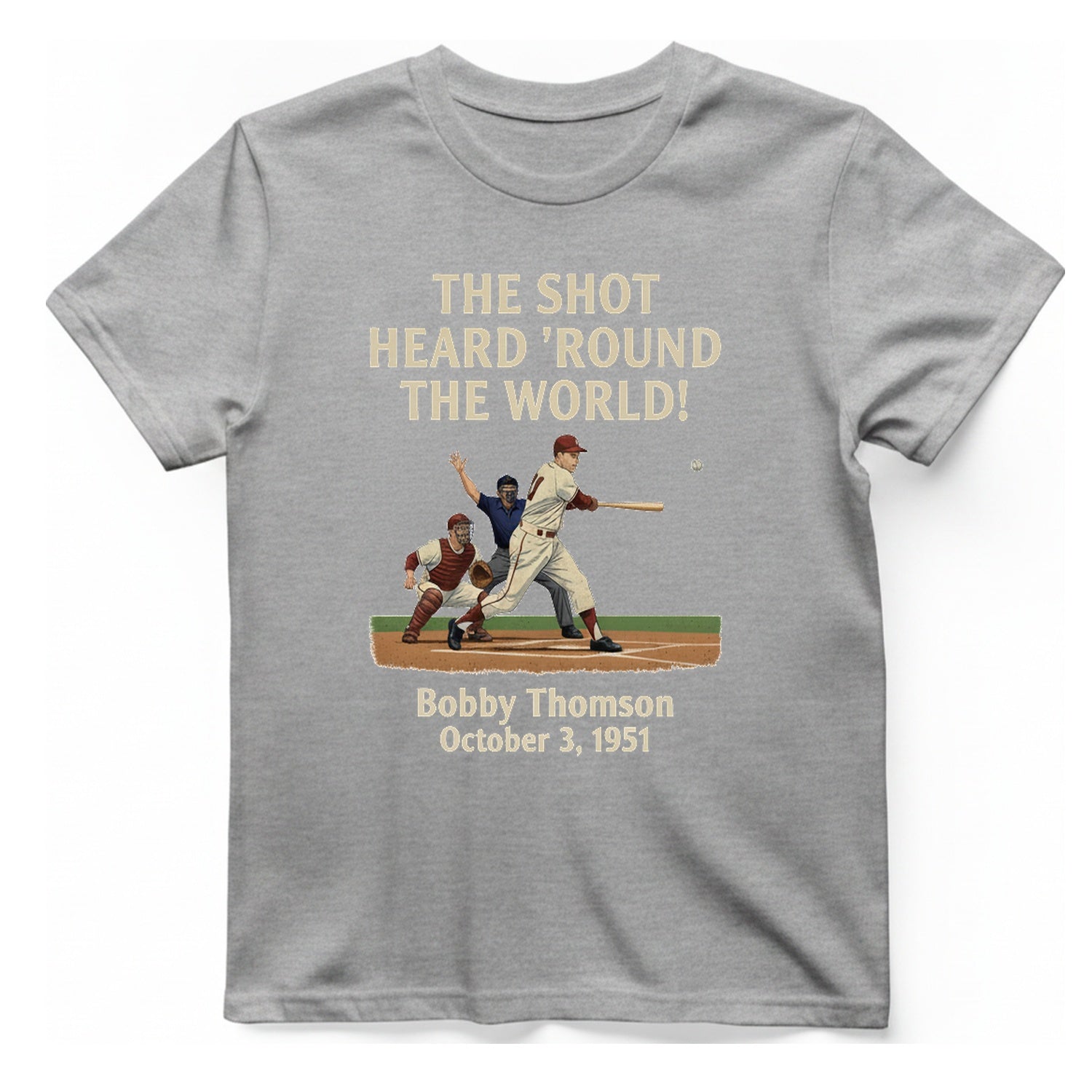 The Shot Heard 'Round The T-Shirt - Sport Grey front