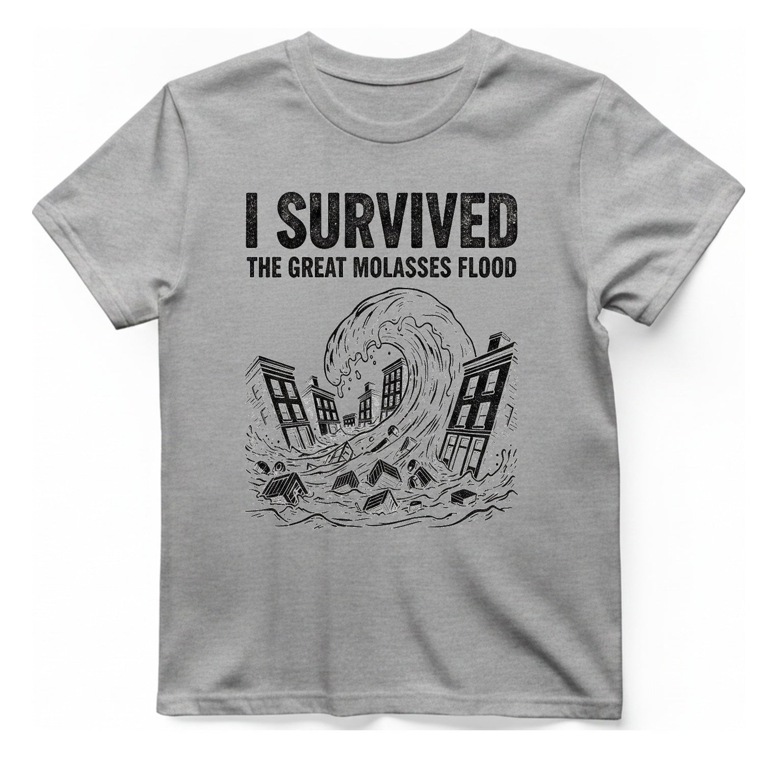 Great Molasses Flood T-Shirt - Sport Grey front