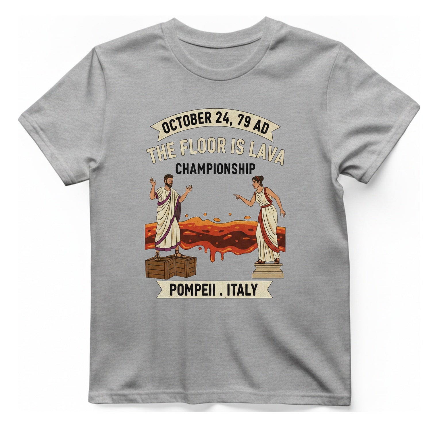 October Ad The Floor Is T-Shirt - Sport Grey front