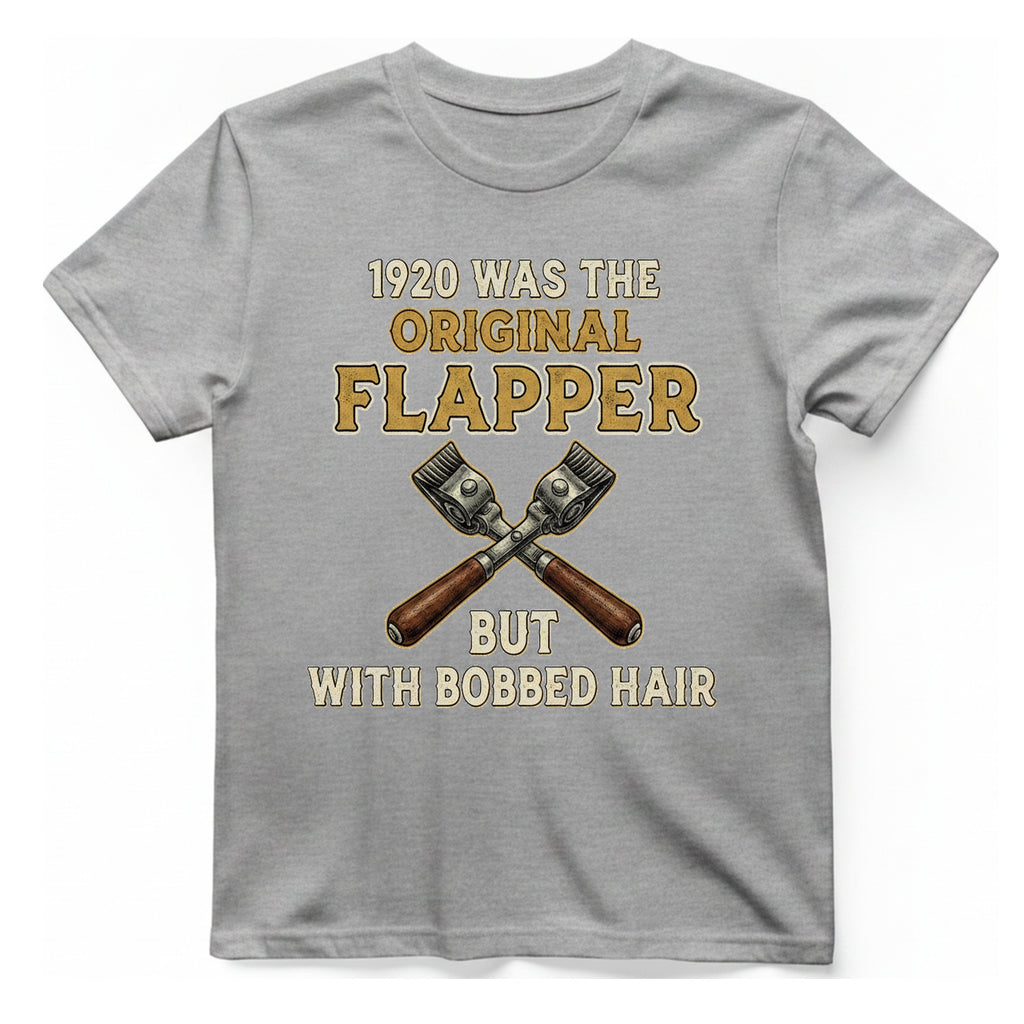 Was The Original Flapper T-Shirt - Sport Grey front