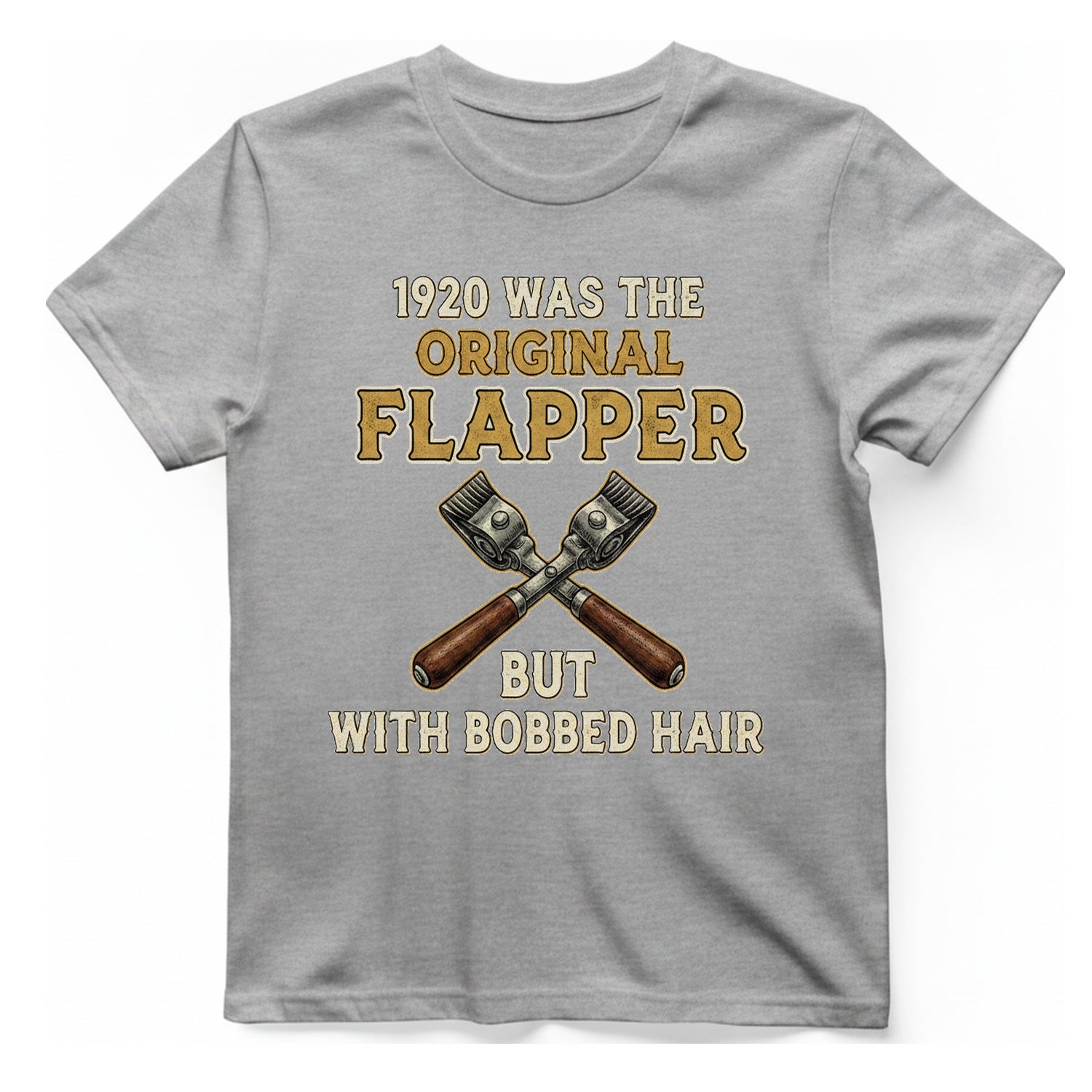 Was The Original Flapper T-Shirt - Sport Grey front