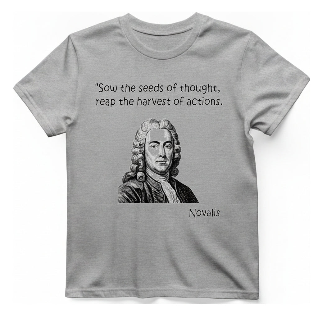 Novalis Seeds Thought T-Shirt - Sport Grey front