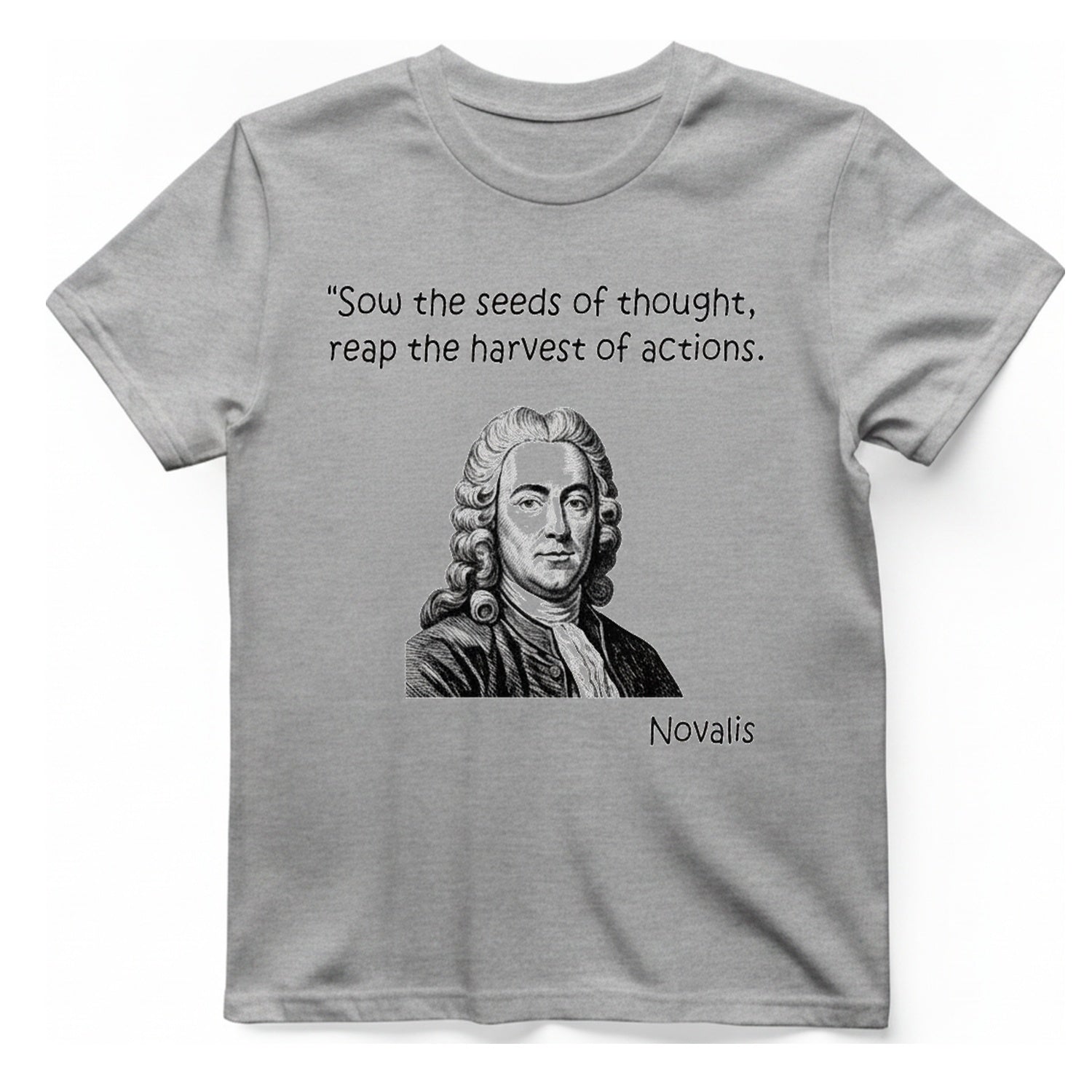 Novalis Seeds Thought T-Shirt - Sport Grey front