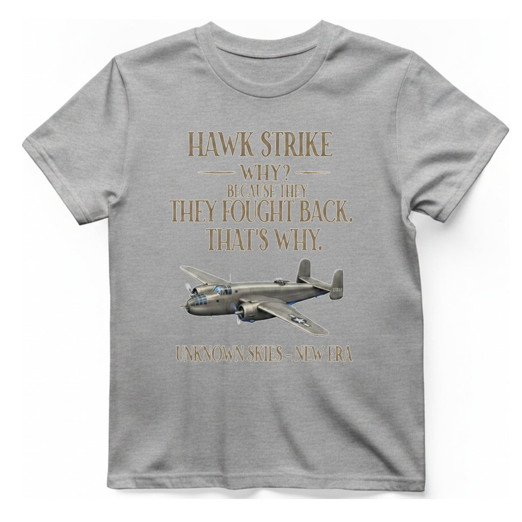 Hawk Strike Back T-Shirt - Sport Grey front