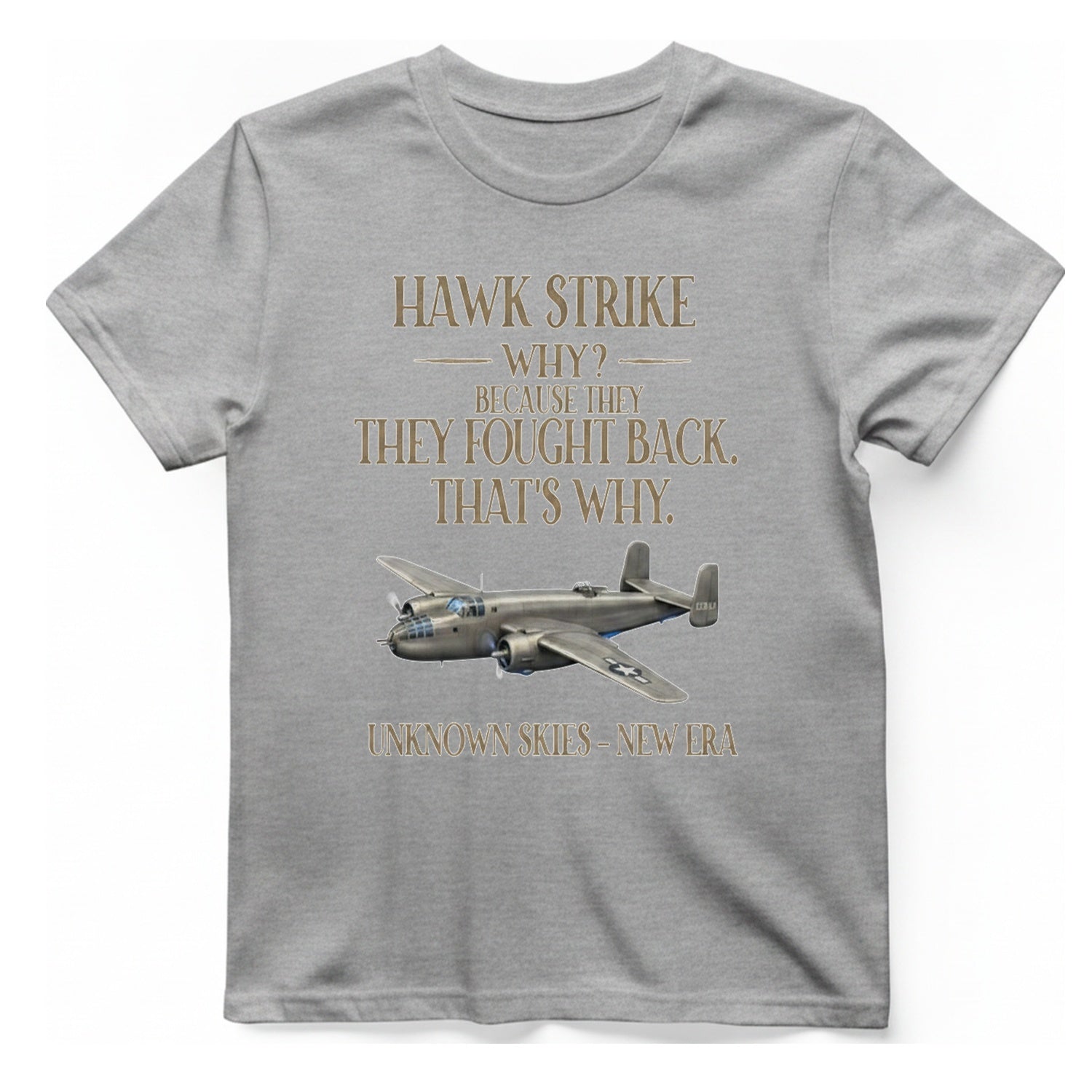 Hawk Strike Back T-Shirt - Sport Grey front