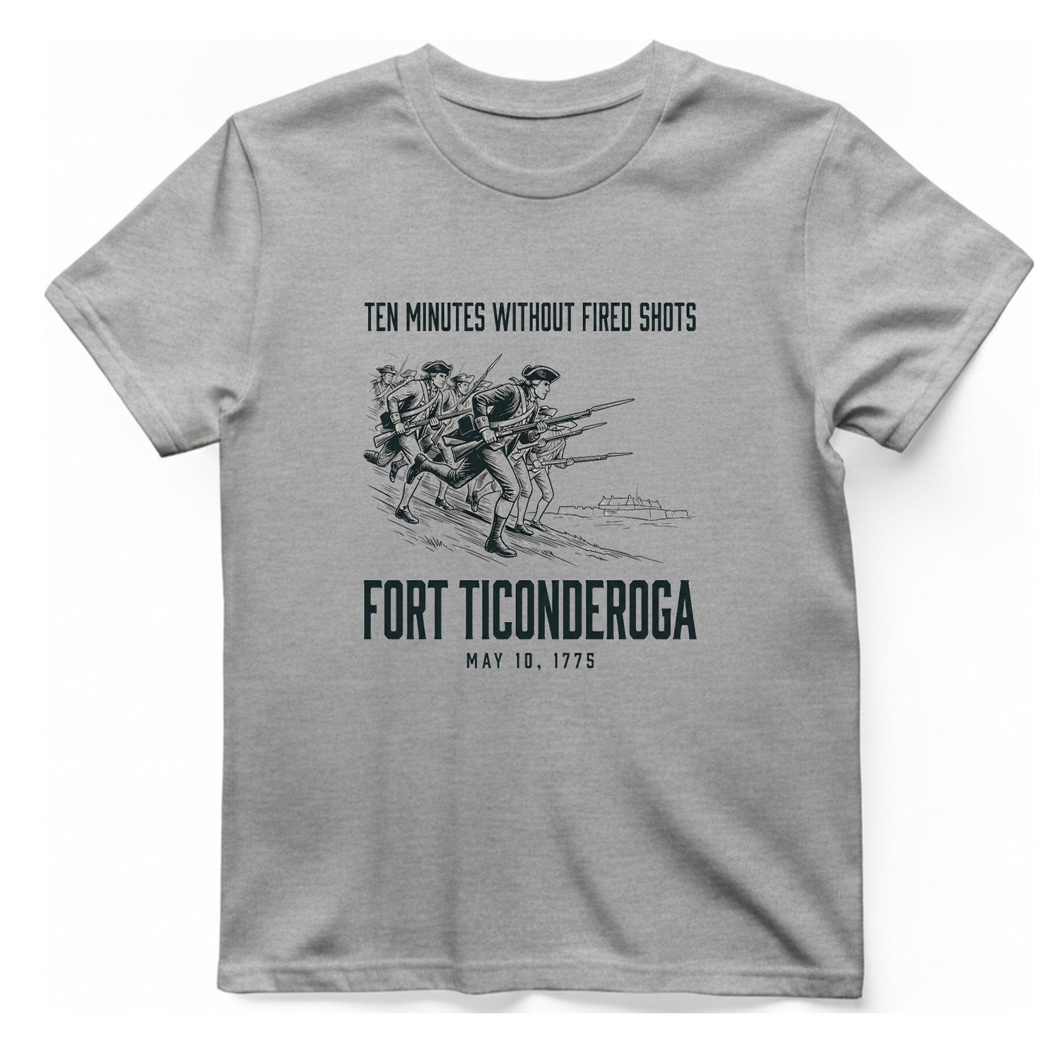 Fort Ticonderoga Ten Minutes T-Shirt - Sport Grey front