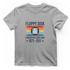 Floppy Disk Memorial T-Shirt - Sport Grey front