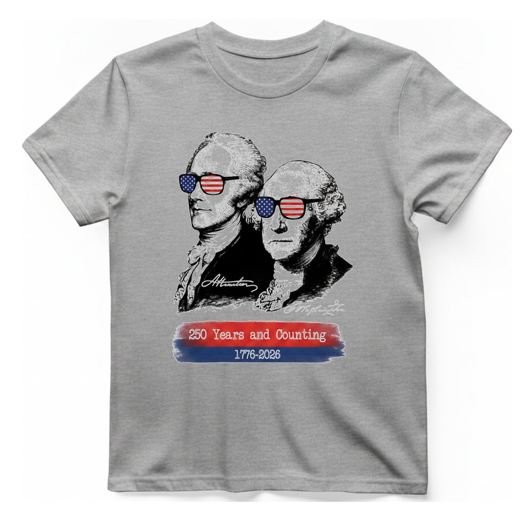 Founding Fathers Shades T-Shirt - Sport Grey front