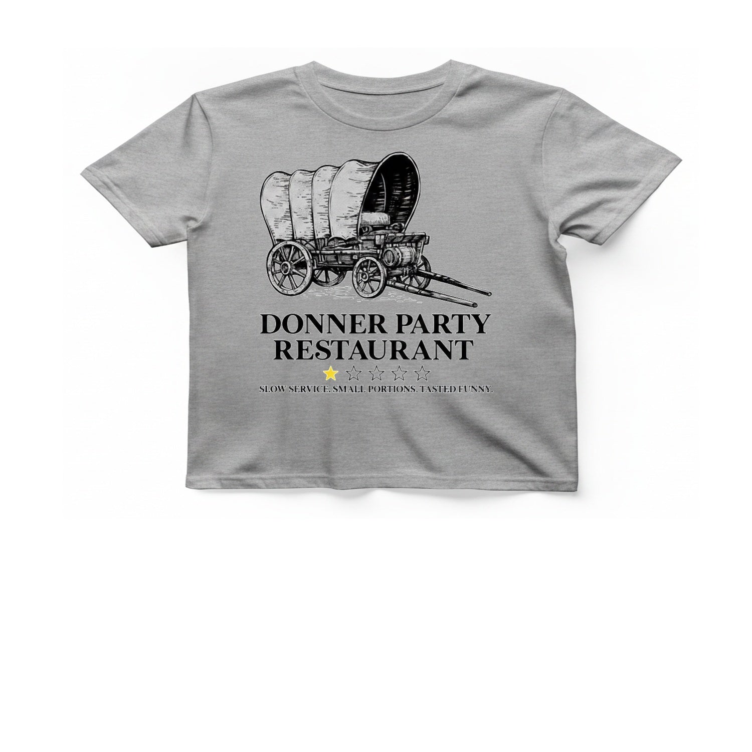 Donner Party Restaurant T-Shirt - Sport Grey front