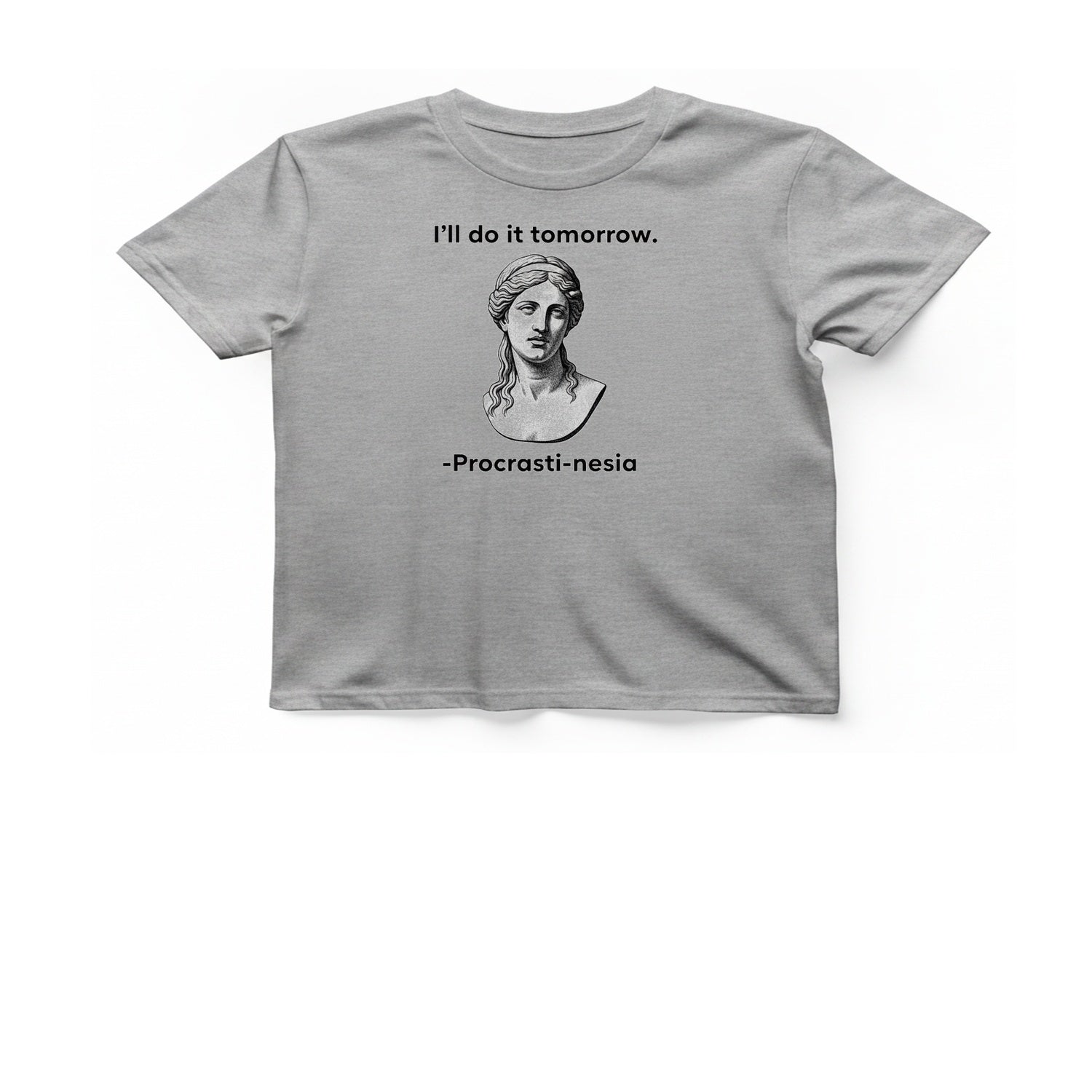 Procrasti Nesia Tomorrow T-Shirt - Sport Grey front