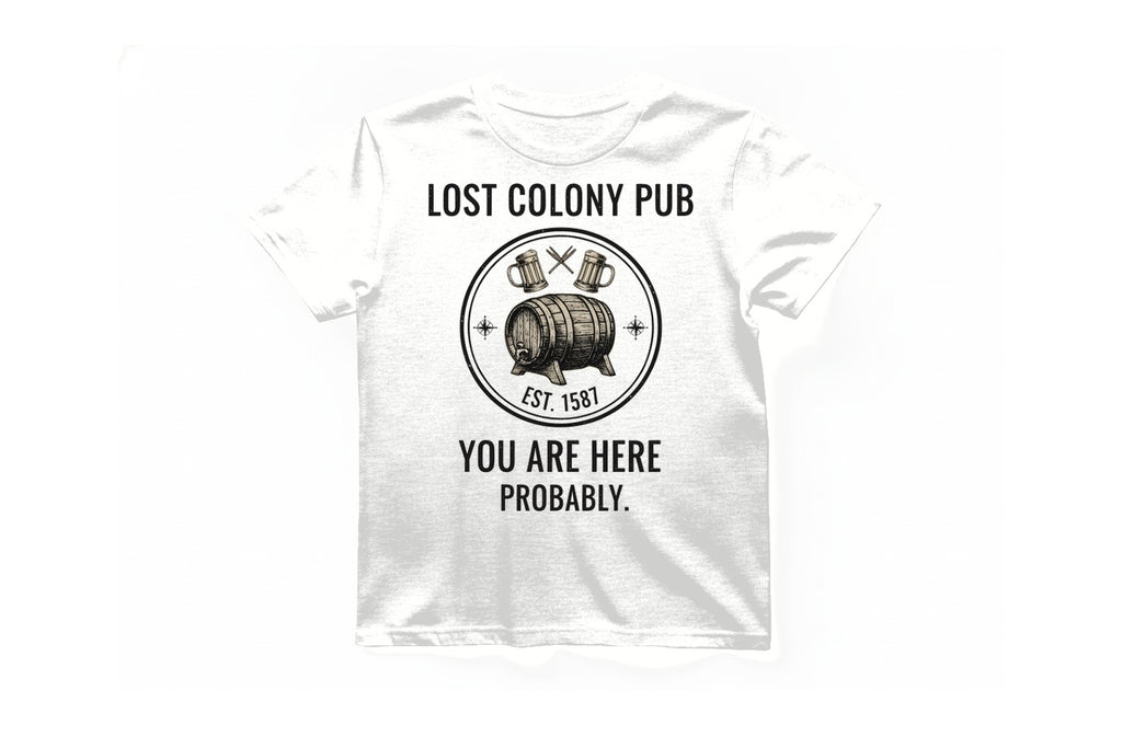 Lost Colony Pub T-Shirt - White front
