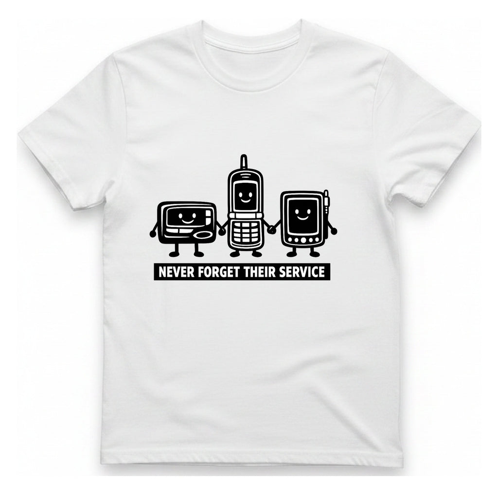 Never Forget Their Service Obsolete T-Shirt - White front