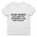 Explore Philosophy T-Shirt - White front