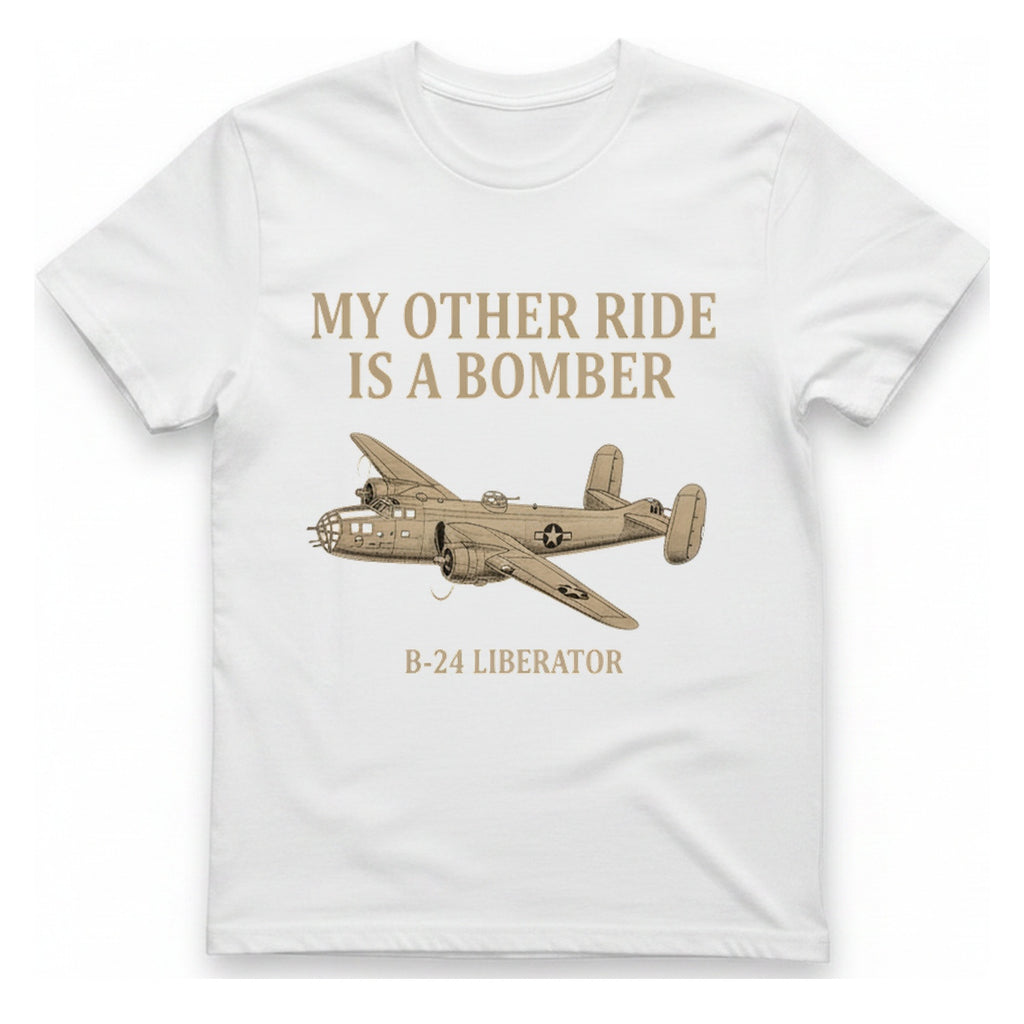 B Liberator Bomber T-Shirt - White front