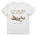 B Liberator Bomber T-Shirt - White front