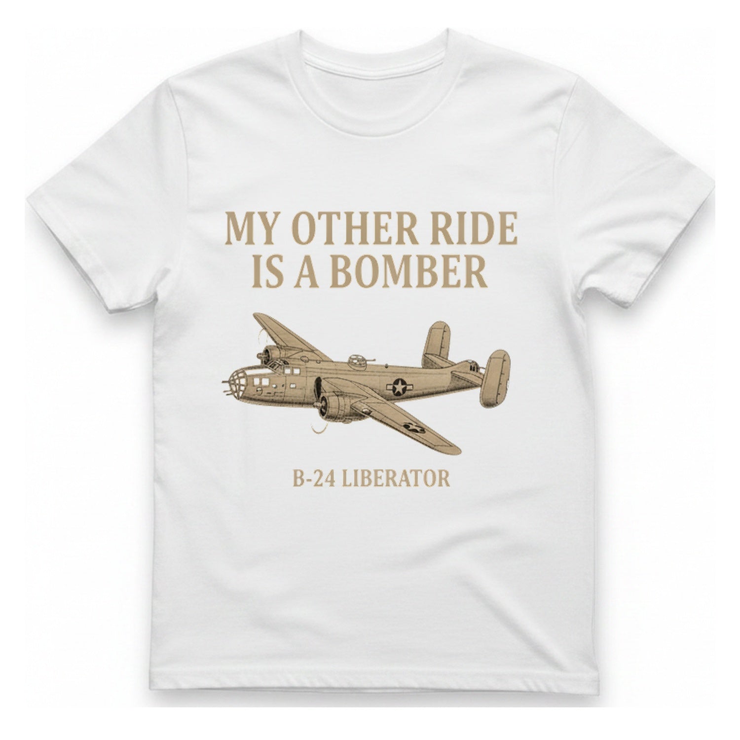 B Liberator Bomber T-Shirt - White front