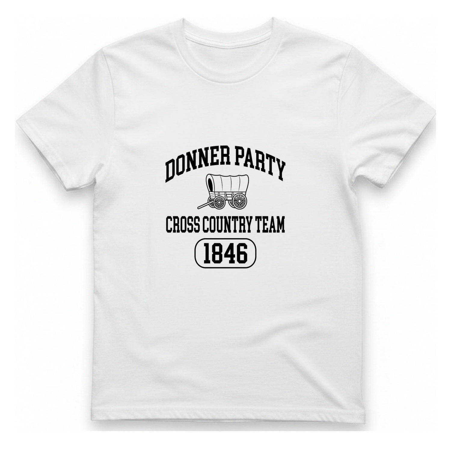 Donner Party Cross Country Team T-Shirt - White front