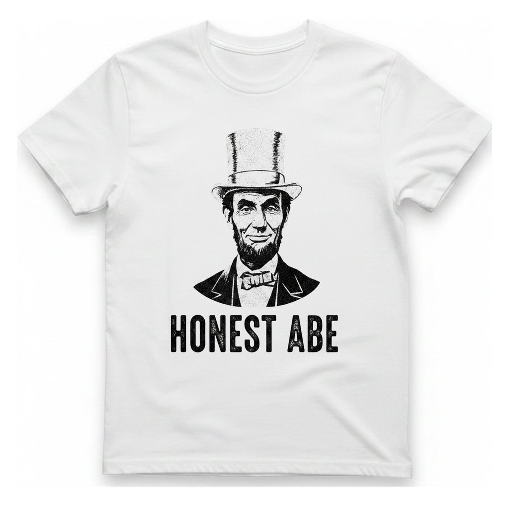 Honest Abe T-Shirt - White front