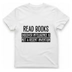 Read Books Discover Intelligence T-Shirt - White front