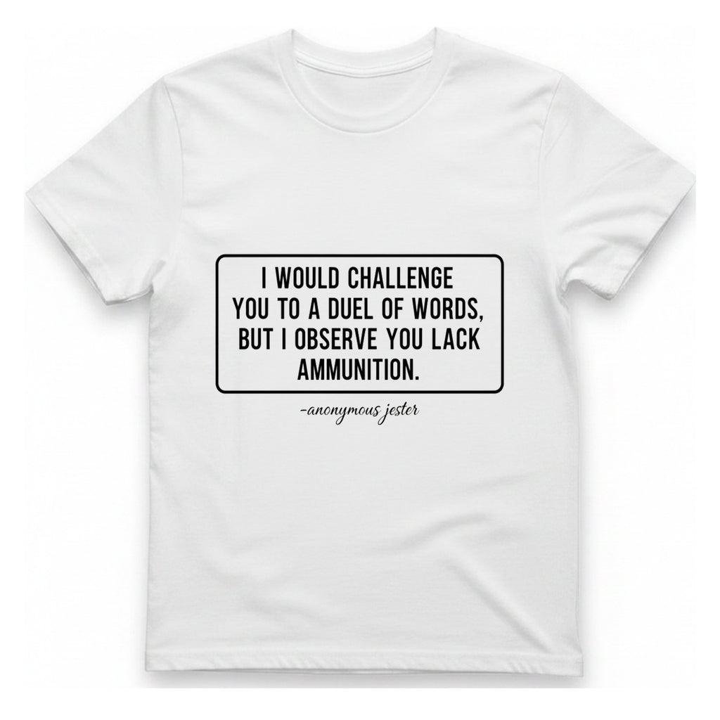 Duel of Words T-Shirt - White front