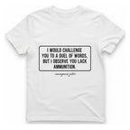 Duel of Words T-Shirt - White front