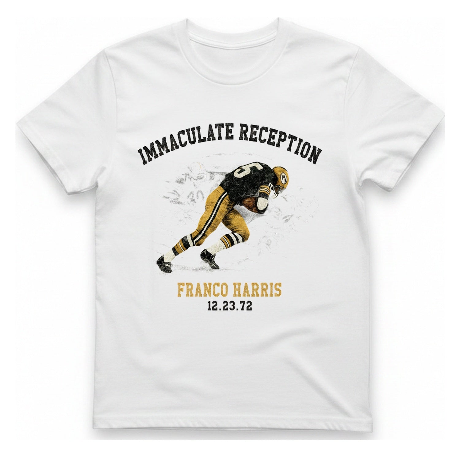 Immaculate Reception Franco Harris T-Shirt - White front