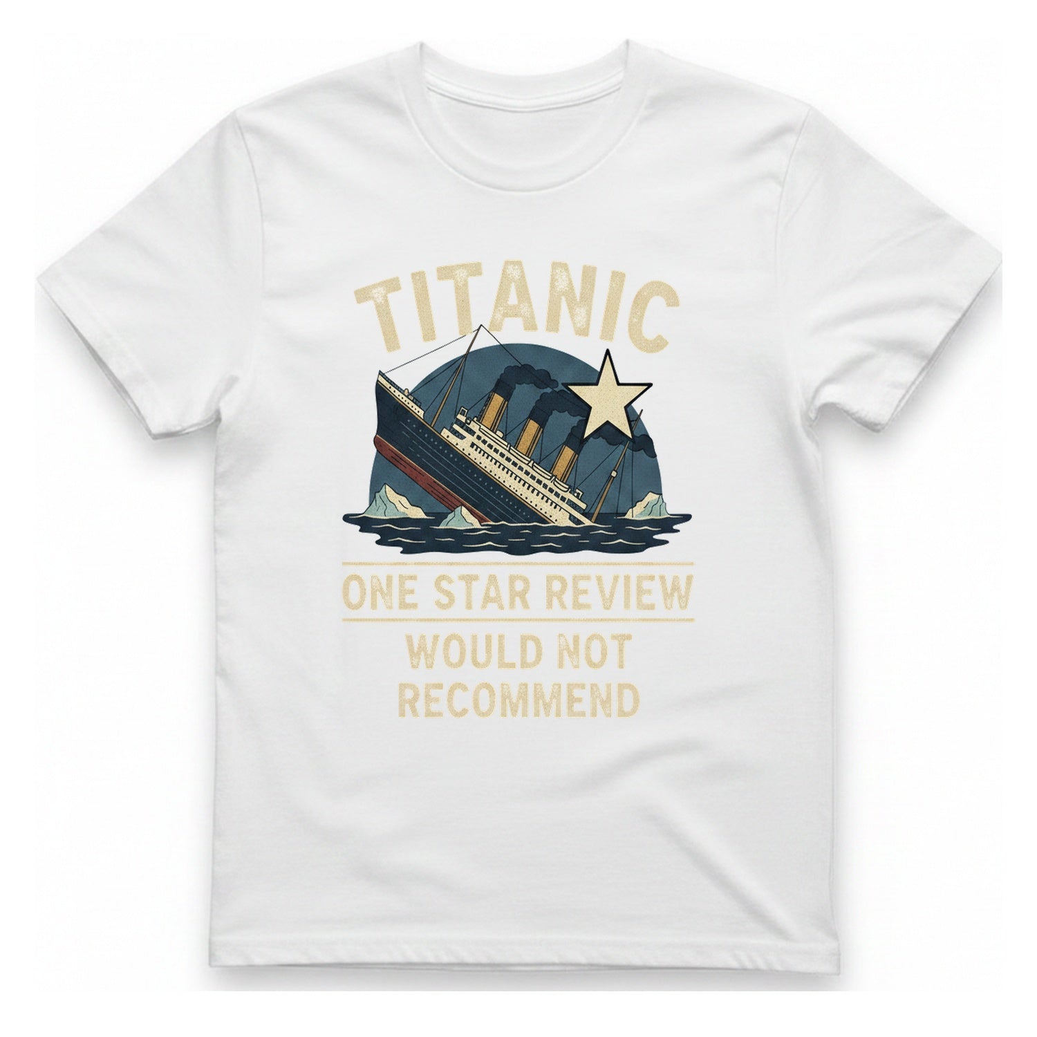 Titanic One Star Review T-Shirt - White front