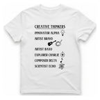 Creative Thinkers List T-Shirt - White front