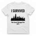 I Survived The Great Chicago T-Shirt - White front