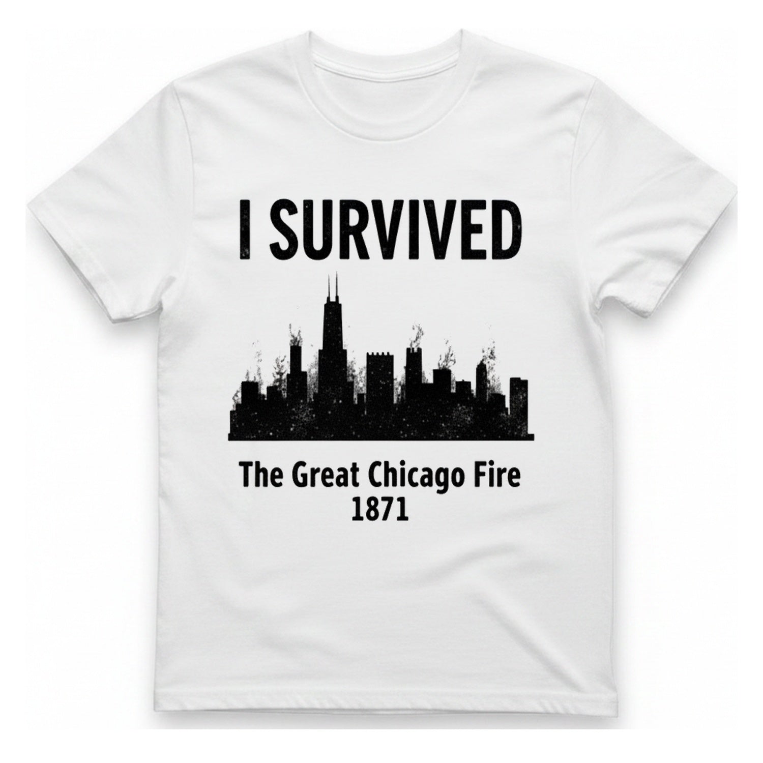 I Survived The Great Chicago T-Shirt - White front