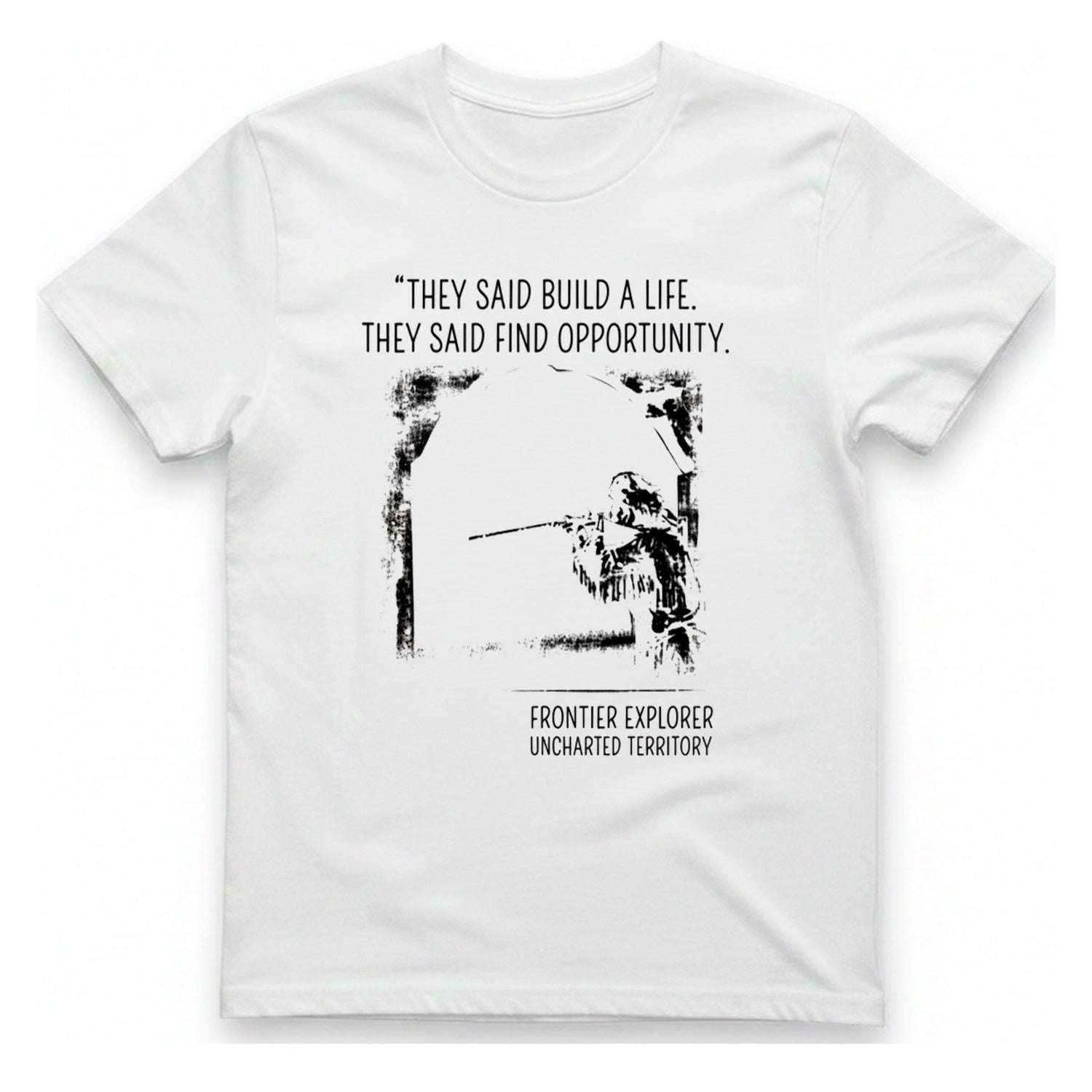 Frontier Explorer Uncharted T-Shirt - White front