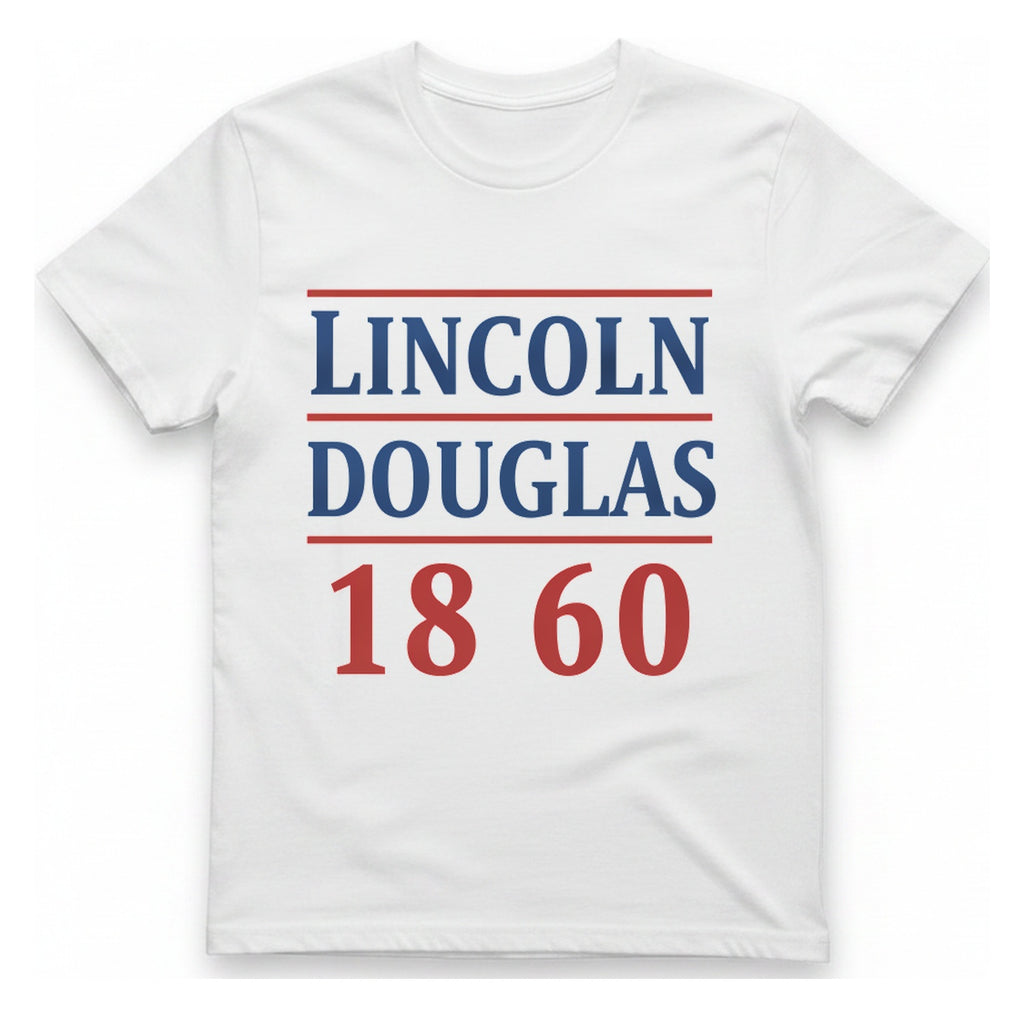 Lincoln Douglas T-Shirt - White front