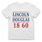 Lincoln Douglas T-Shirt - White front