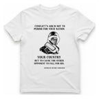 Historic Commander Quote T-Shirt - White front