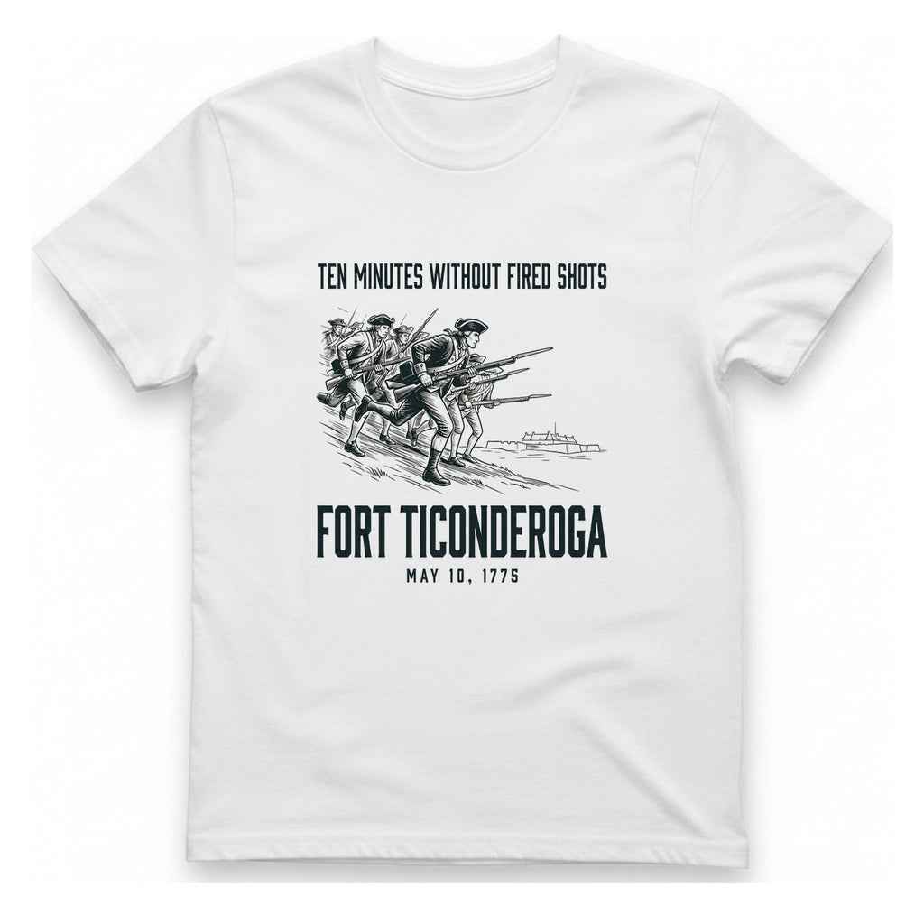 Fort Ticonderoga Ten Minutes T-Shirt - White front