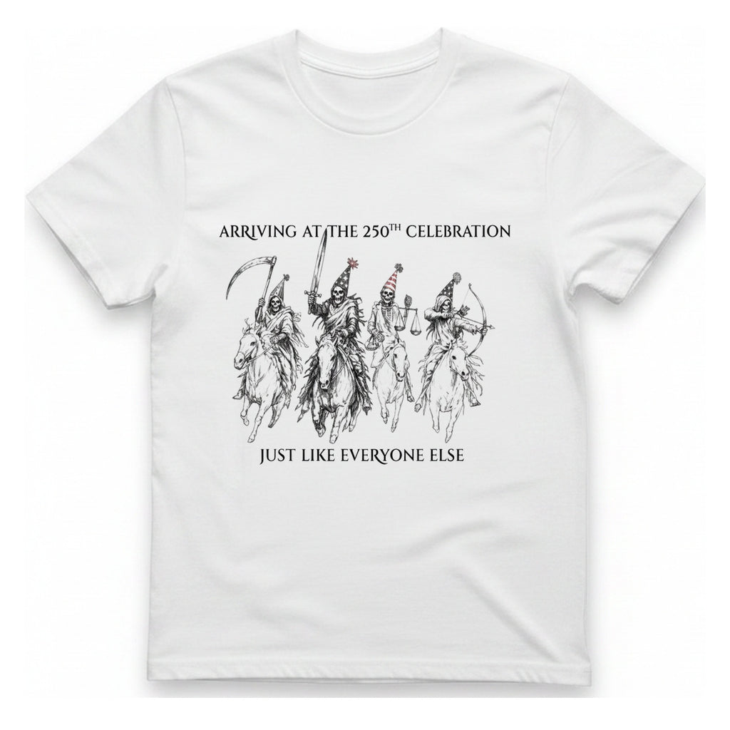 250Th Celebration Arriving T-Shirt - White front