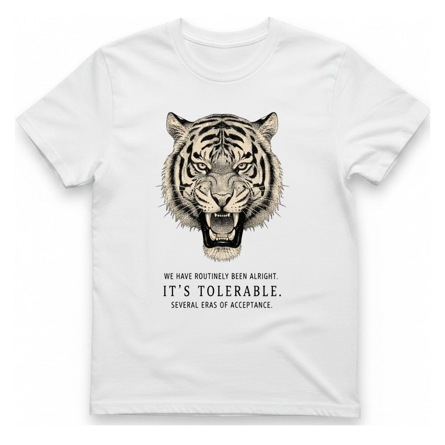 It Tolerable Tiger T-Shirt - White front