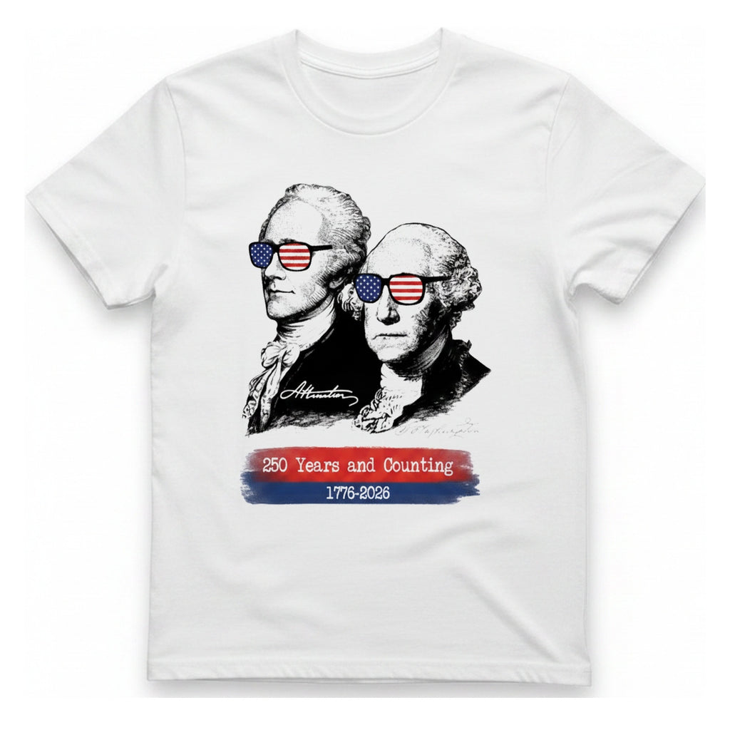 Founding Fathers Shades T-Shirt - White front