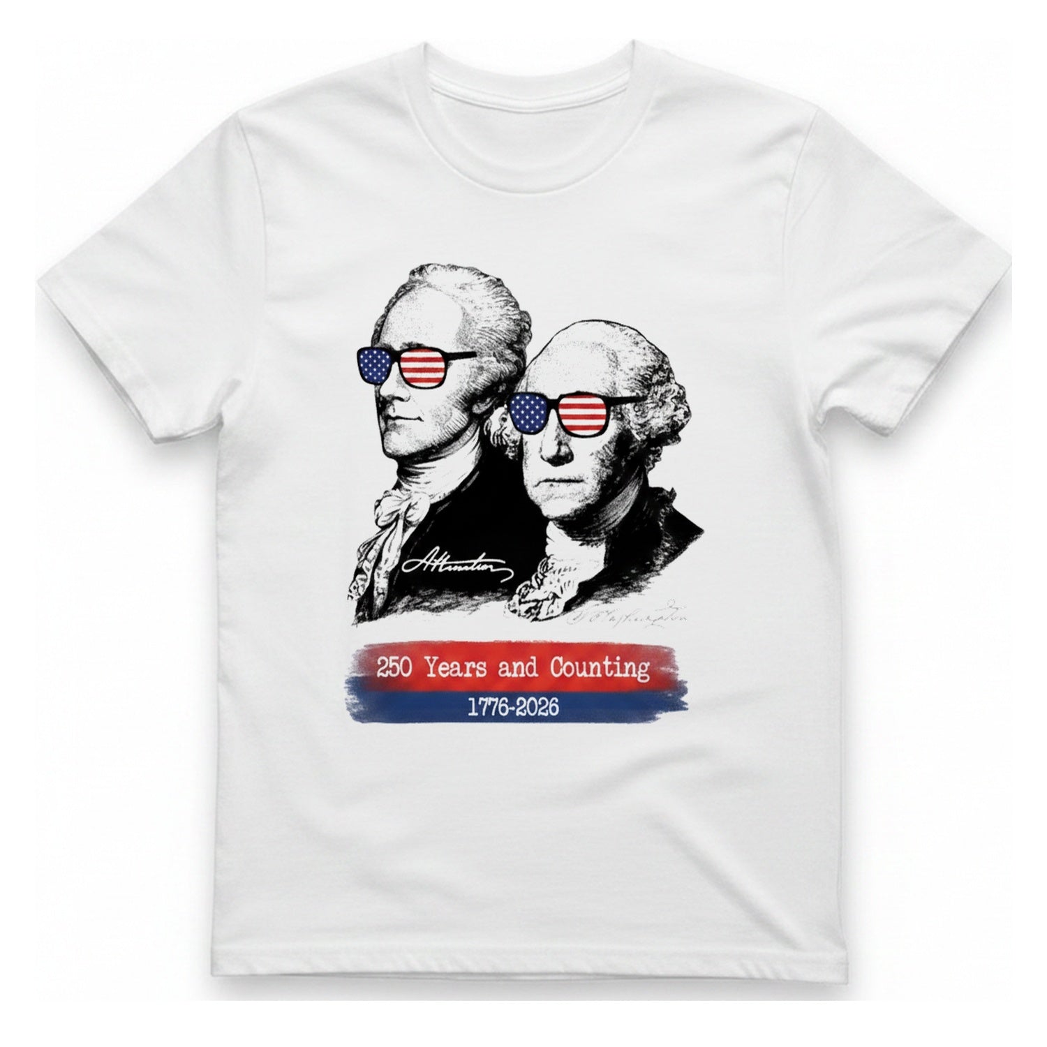 Founding Fathers Shades T-Shirt - White front